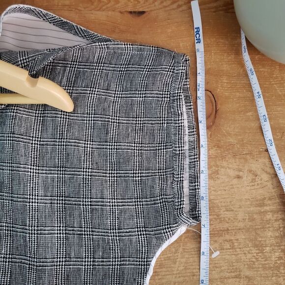 Alembika NWT Small Medium Oversized Black White Linen Blend Cold Shoulder Tunic - Picture 11 of 15